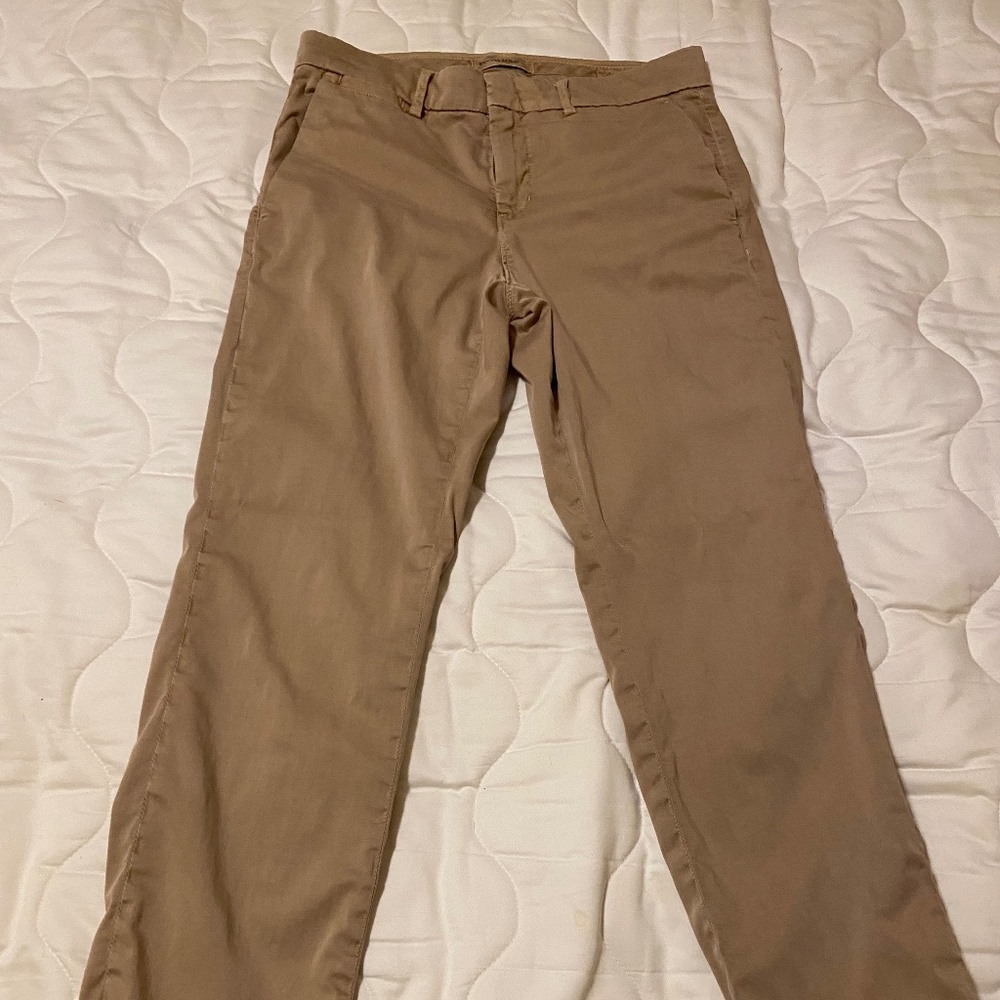 Brown, Banana Republic, chino style straight leg pants, size 4
